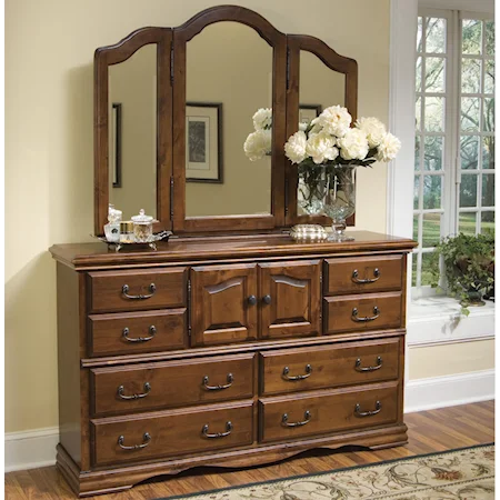 Dresser and Mirror Combo